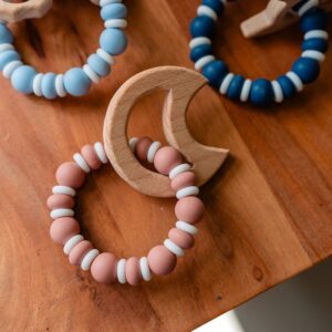 Siliconen bijtring - Perzik Nude Maan